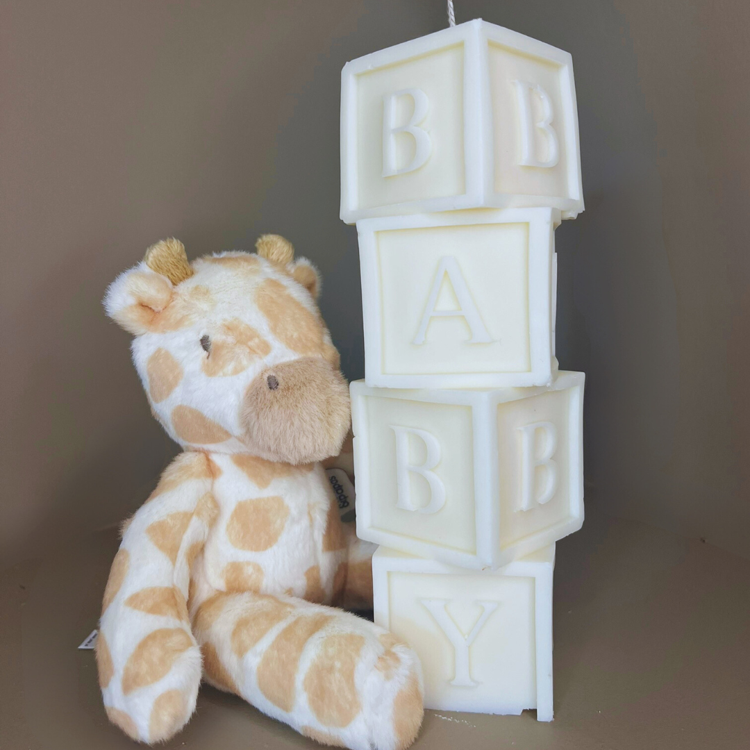 Baby Shower Blocks Soy Candle