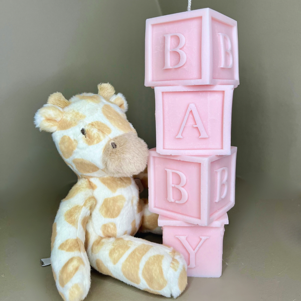 Baby Shower Blocks Soy Candle