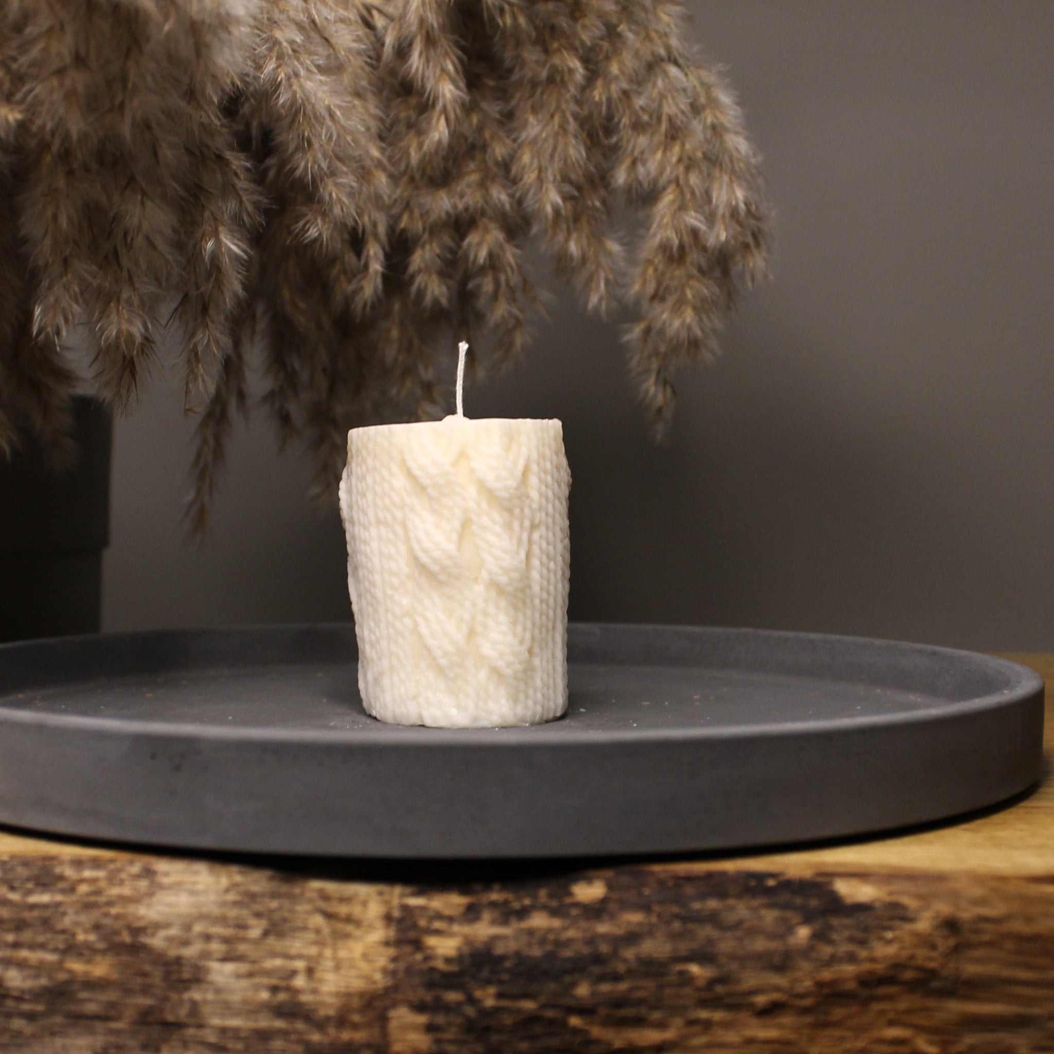 Chunky Knit Crochet Soy Candle 7cm