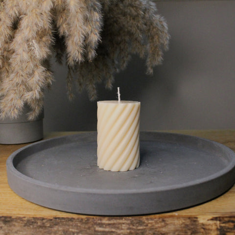 Twirl Pillar Scented Soy Candle 8cm